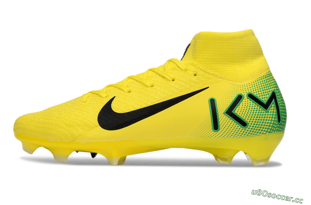 Unisex Nike Air Zoom Mercurial Superfly 10 Elite FG Firm Ground High-Tops Football Boots - Yellow/Black/Green 0