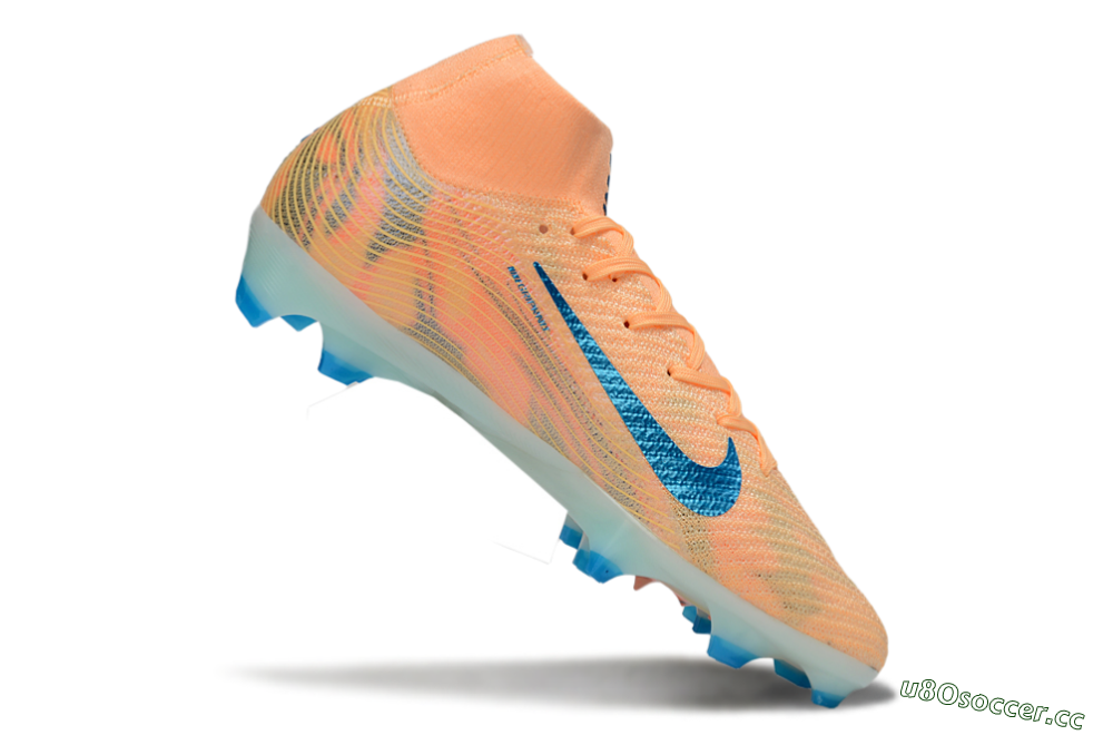 Unisex Nike Air Zoom Mercurial Superfly 10 Elite FG Firm Ground High-Tops Football Boots - Pink/Blue/Whtie 4