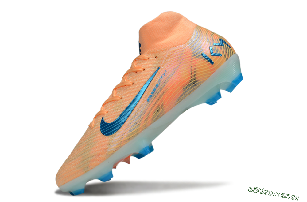 Unisex Nike Air Zoom Mercurial Superfly 10 Elite FG Firm Ground High-Tops Football Boots - Pink/Blue/Whtie 5