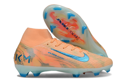 Unisex Nike Air Zoom Mercurial Superfly 10 Elite FG Firm Ground High-Tops Football Boots - Pink/Blue/Whtie