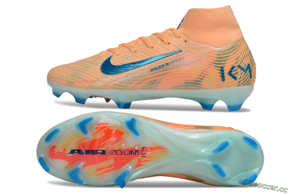 Unisex Nike Air Zoom Mercurial Superfly 10 Elite FG Firm Ground High-Tops Football Boots - Pink/Blue/Whtie 1