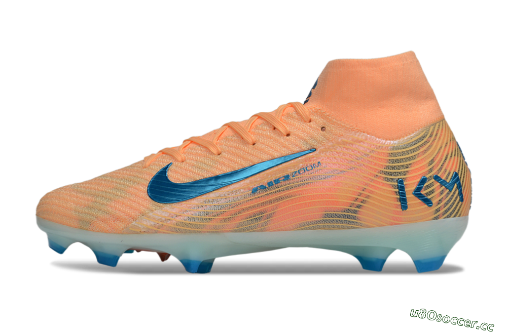 Unisex Nike Air Zoom Mercurial Superfly 10 Elite FG Firm Ground High-Tops Football Boots - Pink/Blue/Whtie 0