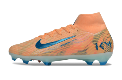 Unisex Nike Air Zoom Mercurial Superfly 10 Elite FG Firm Ground High-Tops Football Boots - Pink/Blue/Whtie