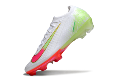Unisex Nike Air Zoom Mercurial Vapor 16 Elite FG Firm Ground Low-Tops Football Boots - White/Pink/Yellow