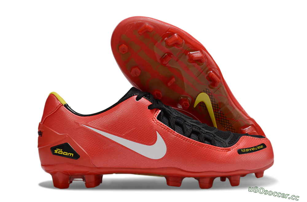 Men's Nike Air Zoom Total 90 Laser FG Firm Ground Low-Tops Football Boots - Red/White/Black 2