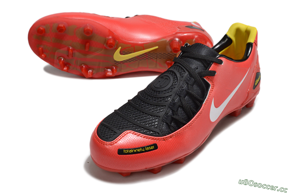Men's Nike Air Zoom Total 90 Laser FG Firm Ground Low-Tops Football Boots - Red/White/Black 3