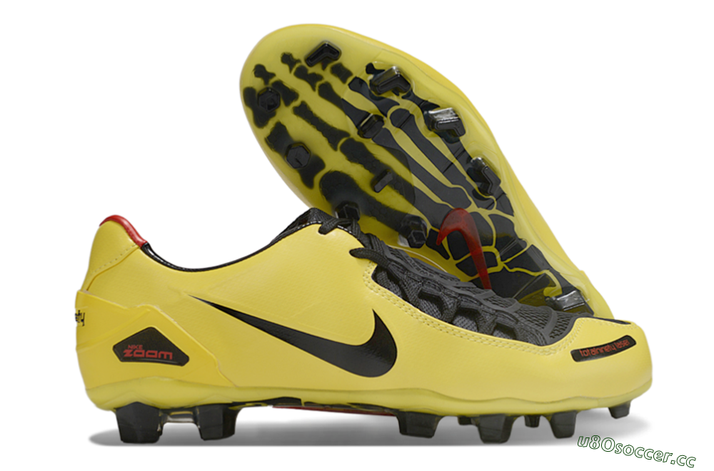 Men's Nike Air Zoom Total 90 Laser FG Firm Ground Low-Tops Football Boots - Yellow/Black/Red 2
