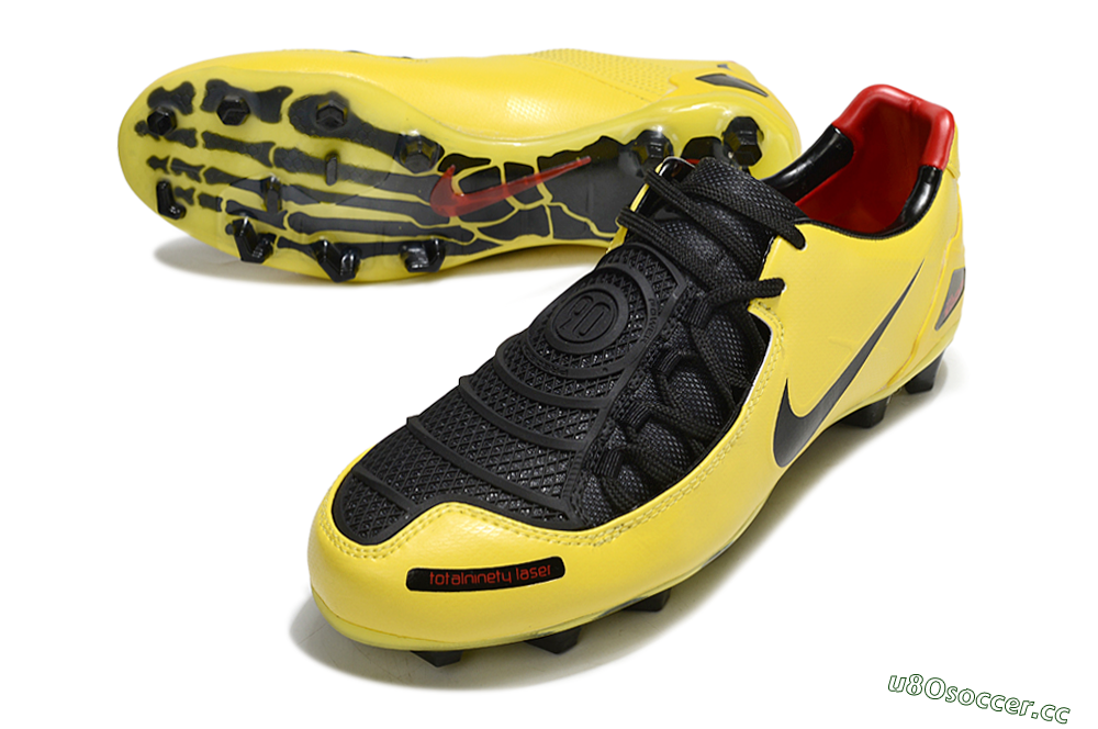 Men's Nike Air Zoom Total 90 Laser FG Firm Ground Low-Tops Football Boots - Yellow/Black/Red 3