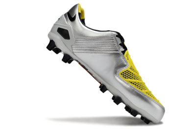 Men's Nike Air Zoom Total 90 Laser FG Firm Ground Low-Tops Football Boots - Silver/Black/Yellow