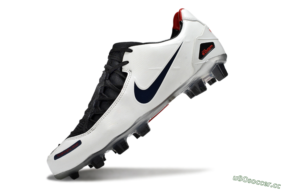 Men's Nike Air Zoom Total 90 Laser FG Firm Ground Low-Tops Football Boots - White/Black/Red 5