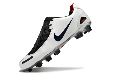 Men's Nike Air Zoom Total 90 Laser FG Firm Ground Low-Tops Football Boots - White/Black/Red