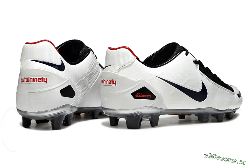 Men's Nike Air Zoom Total 90 Laser FG Firm Ground Low-Tops Football Boots - White/Black/Red 6