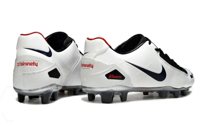 Men's Nike Air Zoom Total 90 Laser FG Firm Ground Low-Tops Football Boots - White/Black/Red