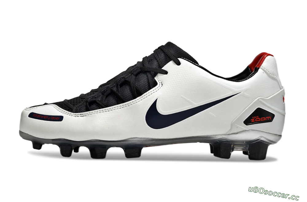 Men's Nike Air Zoom Total 90 Laser FG Firm Ground Low-Tops Football Boots - White/Black/Red 0