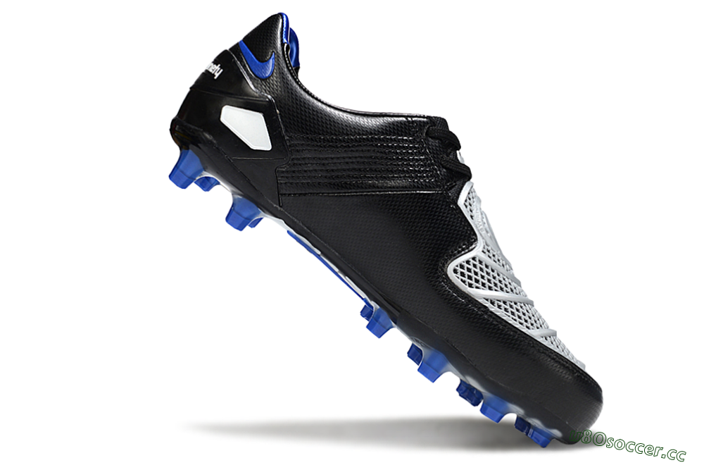 Men's Nike Air Zoom Total 90 Laser FG Firm Ground Low-Tops Football Boots - Black/White/Blue 4