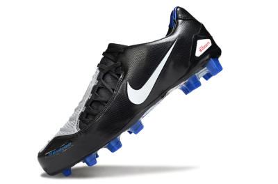 Men's Nike Air Zoom Total 90 Laser FG Firm Ground Low-Tops Football Boots - Black/White/Blue