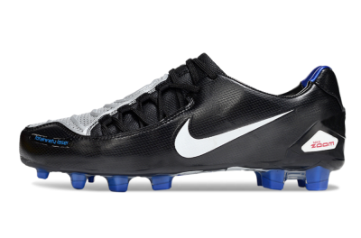 Men's Nike Air Zoom Total 90 Laser FG Firm Ground Low-Tops Football Boots - Black/White/Blue