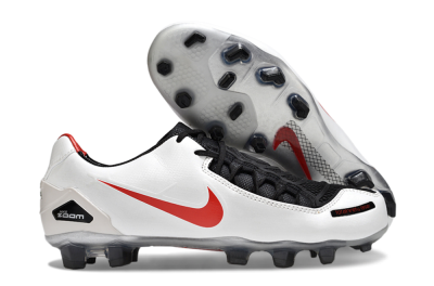 Men's Nike Air Zoom Total 90 III FG Firm Ground Low-Tops Football Boots - White/Red/Black