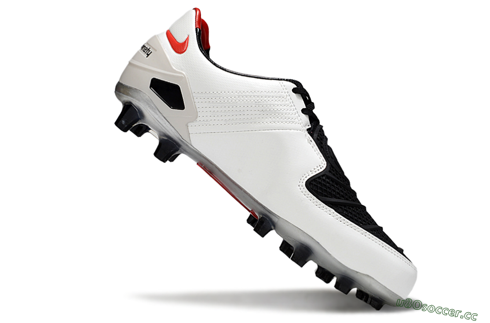 Men's Nike Air Zoom Total 90 III FG Firm Ground Low-Tops Football Boots - White/Red/Black 4