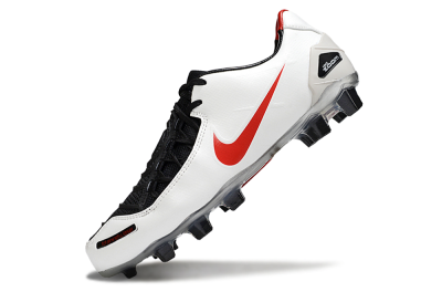 Men's Nike Air Zoom Total 90 III FG Firm Ground Low-Tops Football Boots - White/Red/Black