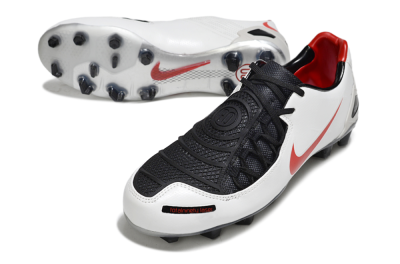 Men's Nike Air Zoom Total 90 III FG Firm Ground Low-Tops Football Boots - White/Red/Black