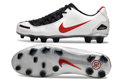 Men's Nike Air Zoom Total 90 III FG Firm Ground Low-Tops Football Boots - White/Red/Black