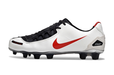 Men's Nike Air Zoom Total 90 III FG Firm Ground Low-Tops Football Boots - White/Red/Black
