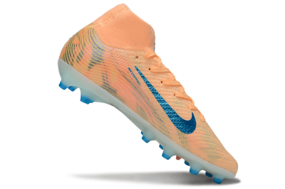 Unisex Nike Air Zoom Mercurial Superfly 10 Elite AG Artificial Grass High-Tops Football Boots - Pink/Blue/Whtie