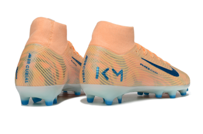 Unisex Nike Air Zoom Mercurial Superfly 10 Elite AG Artificial Grass High-Tops Football Boots - Pink/Blue/Whtie