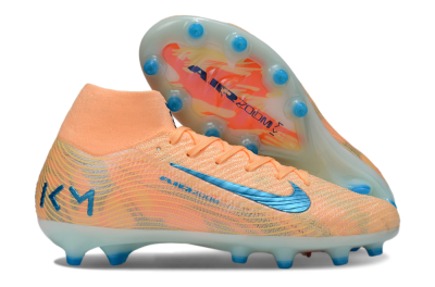 Unisex Nike Air Zoom Mercurial Superfly 10 Elite AG Artificial Grass High-Tops Football Boots - Pink/Blue/Whtie