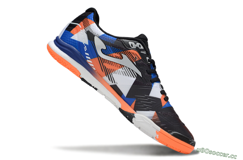 Men's Joma Top Flex IC Indoor & Futsal Low-Tops Football Shoes - Black/Red/Blue 4