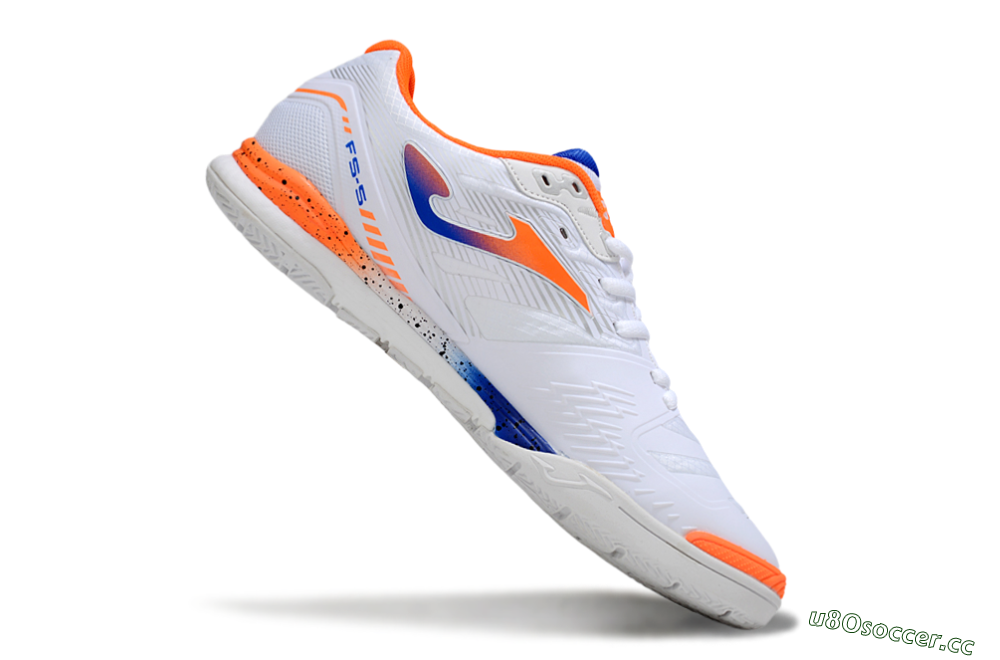 Men's Joma Top Flex IC Indoor & Futsal Low-Tops Football Shoes - White/Blue/Red 4