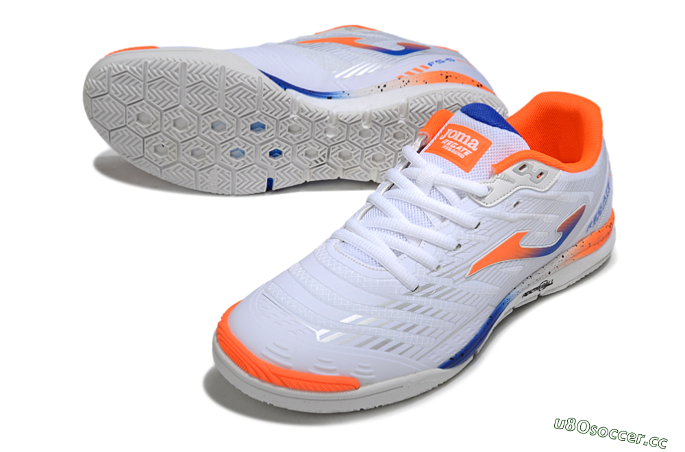 Men's Joma Top Flex IC Indoor & Futsal Low-Tops Football Shoes - White/Blue/Red 3