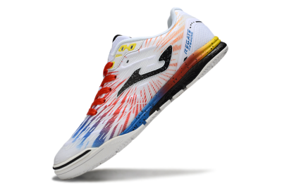 Men's Joma Top Flex IC Indoor & Futsal Low-Tops Football Shoes - White/Black/Red