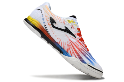 Men's Joma Top Flex IC Indoor & Futsal Low-Tops Football Shoes - White/Black/Red