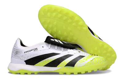 Men's Adidas Predator League Foldover Tongue TF Artificial Turf Low-Tops Football Shoes - White/Black/Yellow