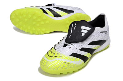 Men's Adidas Predator League Foldover Tongue TF Artificial Turf Low-Tops Football Shoes - White/Black/Yellow
