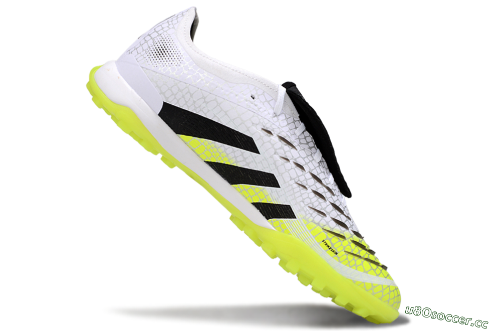 Men's Adidas Predator League Foldover Tongue TF Artificial Turf Low-Tops Football Shoes - White/Black/Yellow 4