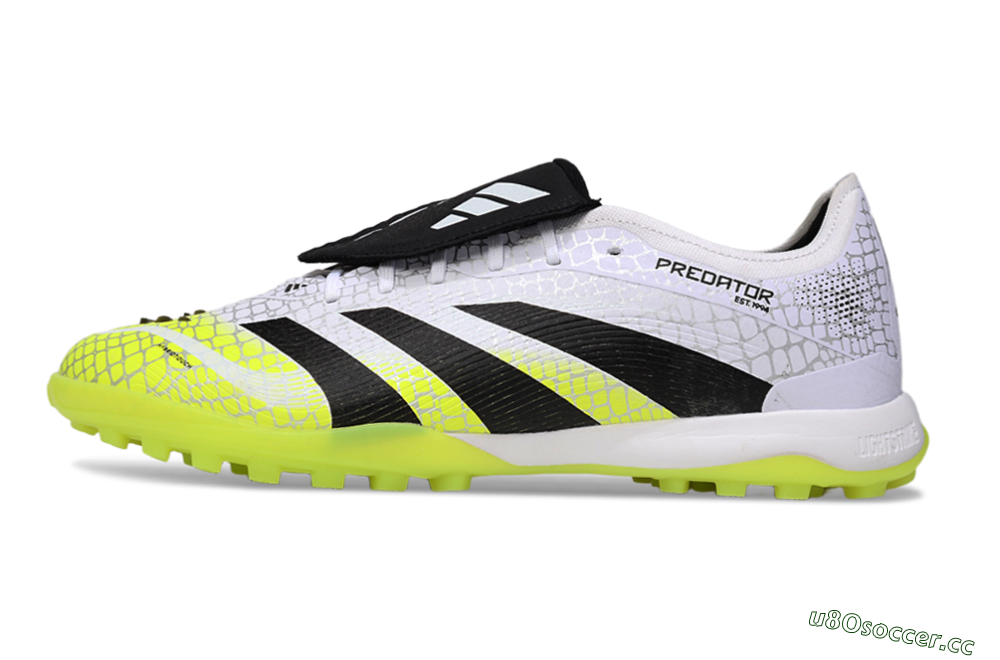 Men's Adidas Predator League Foldover Tongue TF Artificial Turf Low-Tops Football Shoes - White/Black/Yellow 0