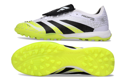 Men's Adidas Predator League Foldover Tongue TF Artificial Turf Low-Tops Football Shoes - White/Black/Yellow