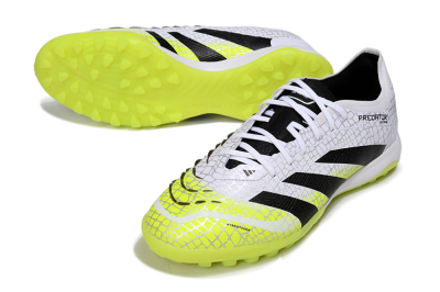 Men's Adidas Predator 25 Elite TF Artificial Turf Low-Tops Football Shoes - White/Black/Yellow