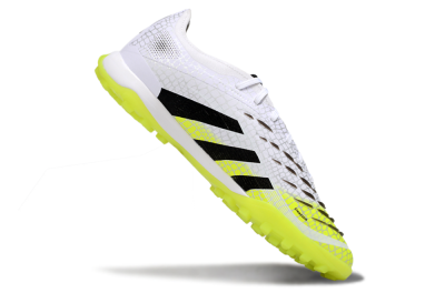 Men's Adidas Predator 25 Elite TF Artificial Turf Low-Tops Football Shoes - White/Black/Yellow