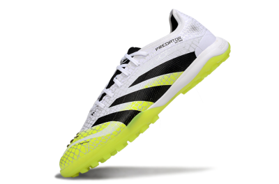 Men's Adidas Predator 25 Elite TF Artificial Turf Low-Tops Football Shoes - White/Black/Yellow