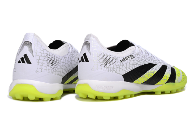 Men's Adidas Predator 25 Elite TF Artificial Turf Low-Tops Football Shoes - White/Black/Yellow