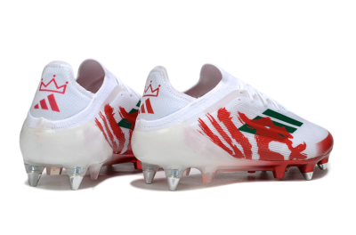 Men's Adidas F50 Elite SG Soft Ground Low-Tops Football Boots - White/Green/Red