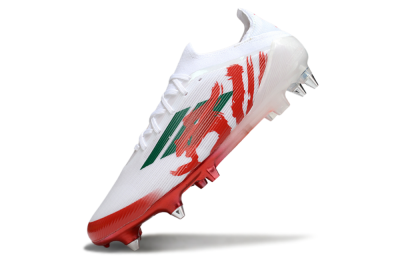 Men's Adidas F50 Elite SG Soft Ground Low-Tops Football Boots - White/Green/Red