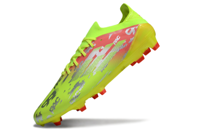 Unisex Adidas F50 Elite FG Firm Ground Low-Tops Football Boots - Yellow/Silver/Red