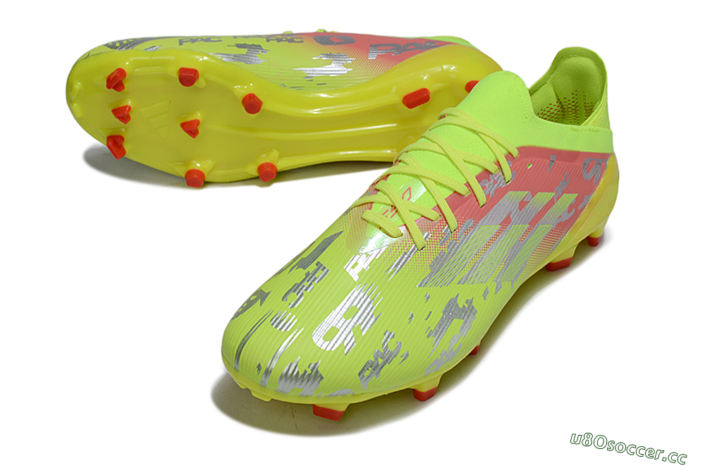 Unisex Adidas F50 Elite FG Firm Ground Low-Tops Football Boots - Yellow/Silver/Red 3