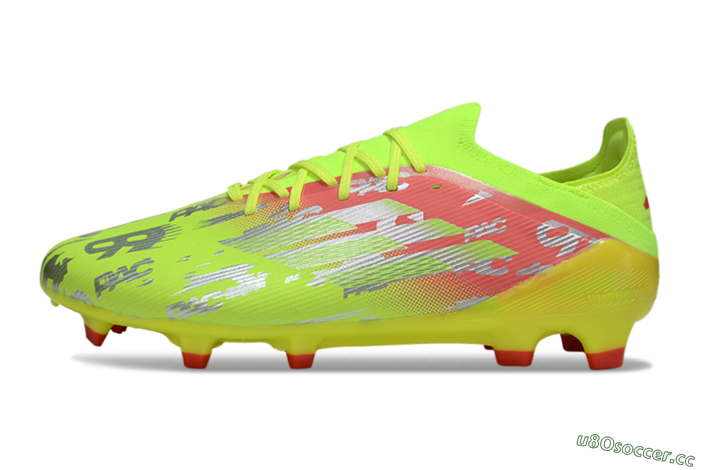 Unisex Adidas F50 Elite FG Firm Ground Low-Tops Football Boots - Yellow/Silver/Red 0