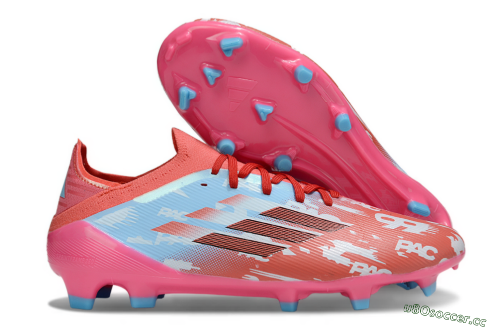 Unisex Adidas F50 Elite FG Firm Ground Low-Tops Football Boots - Red/Blue/Pink 2